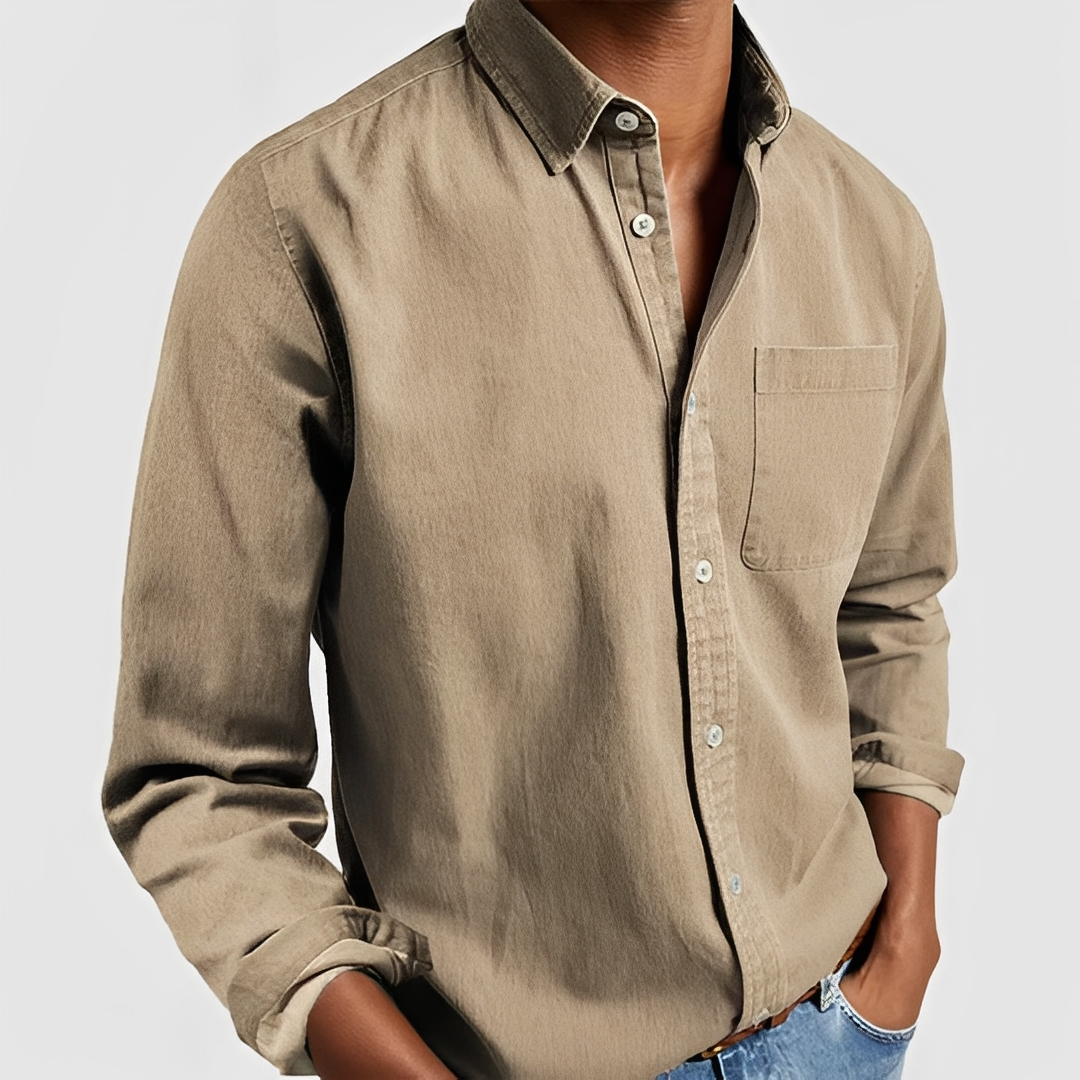 Haise - Chemise décontractée à manches longues pour homme