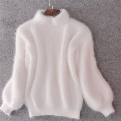 Brenda – Pull vintage en style angora