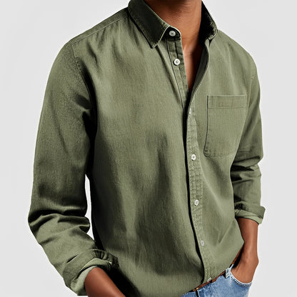 Haise - Chemise décontractée à manches longues pour homme