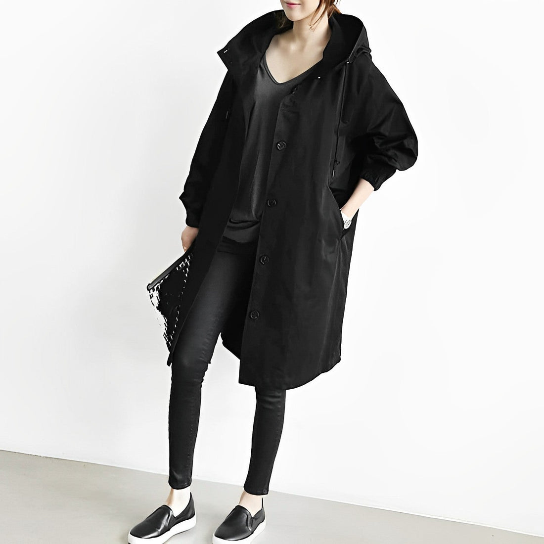 DuraCoat – Longue veste à capuche moderne