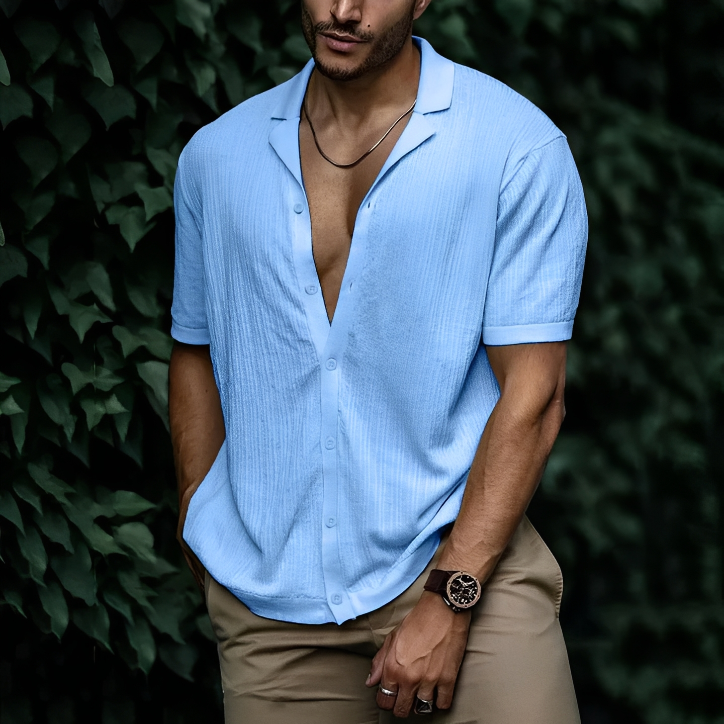 Amiran - Chemise d'été pour homme au style moderne