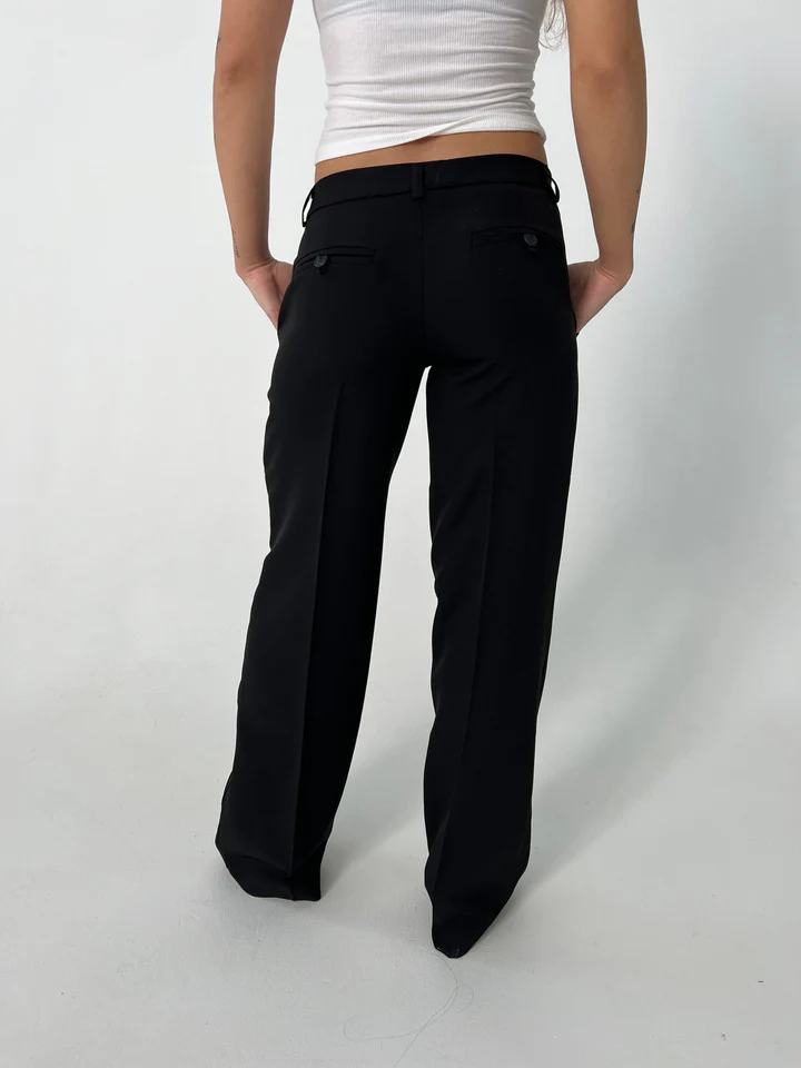 Vittoria – Pantalons à Taille Haute avec Jambes Larges et Poches