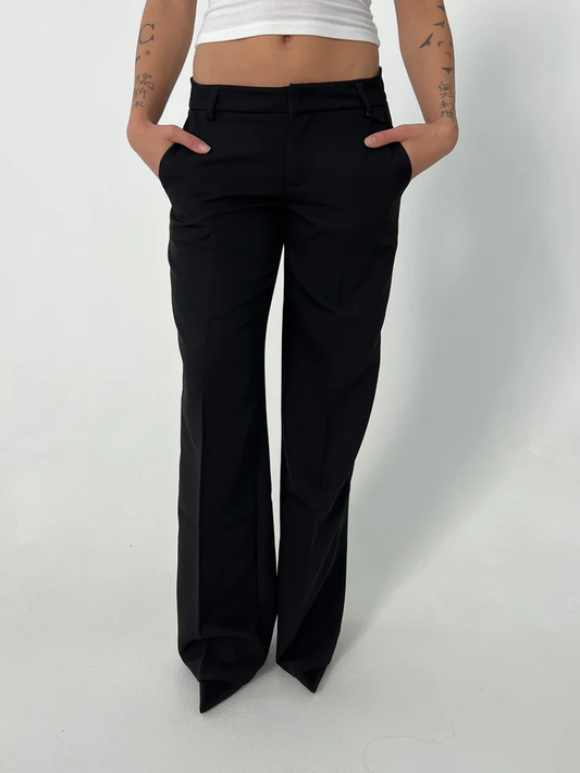 Vittoria – Pantalons à Taille Haute avec Jambes Larges et Poches