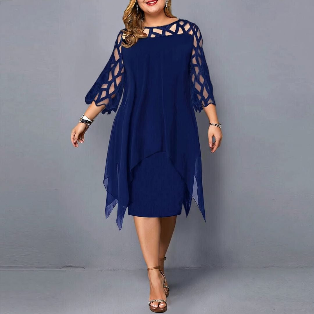Annika – Robe avec manches découpées et coupe féminine
