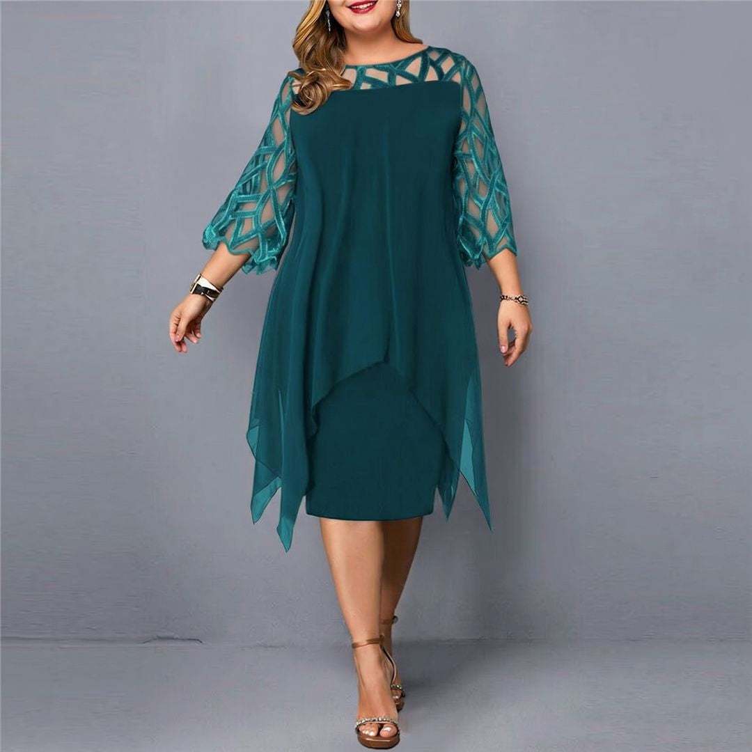 Annika – Robe avec manches découpées et coupe féminine