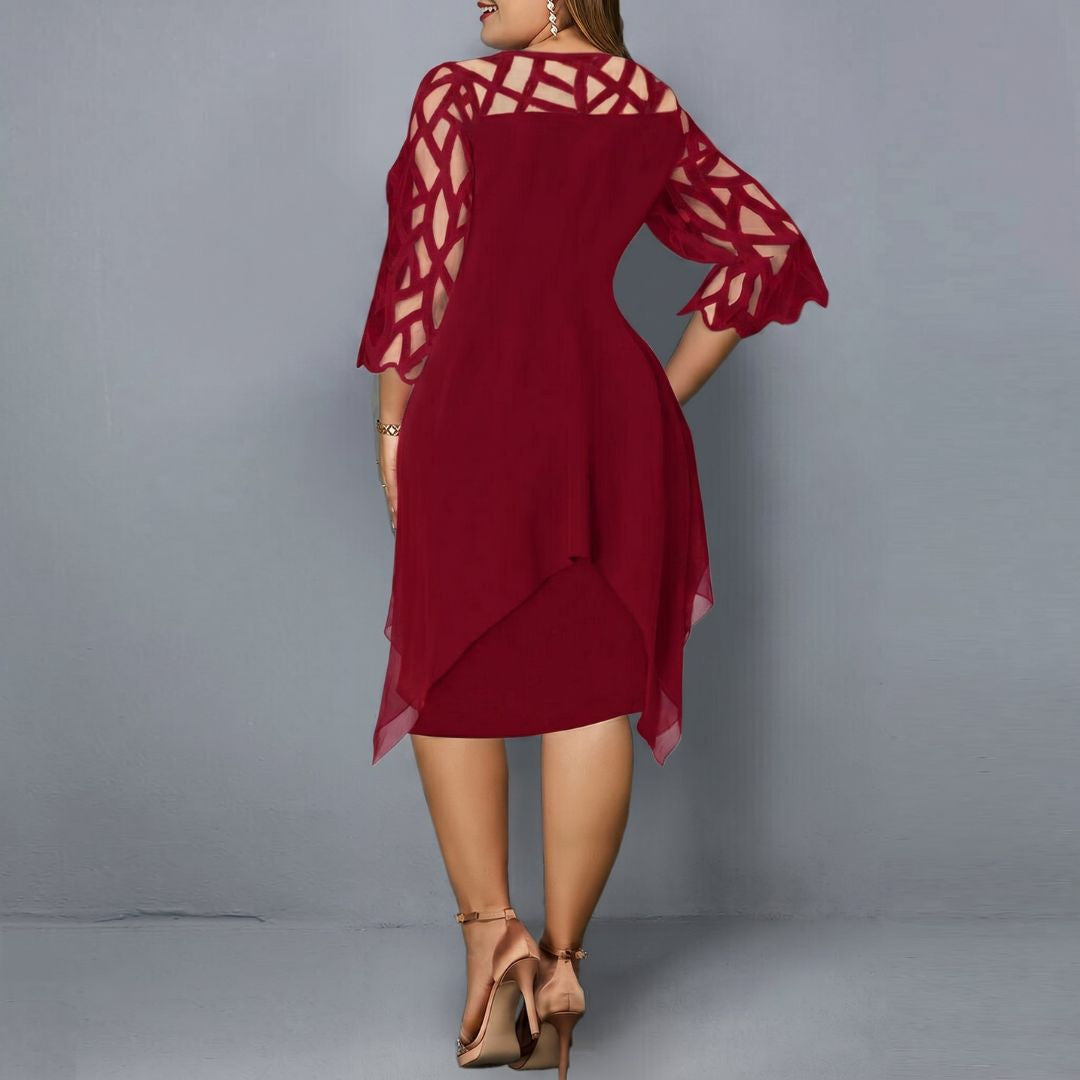 Annika – Robe avec manches découpées et coupe féminine