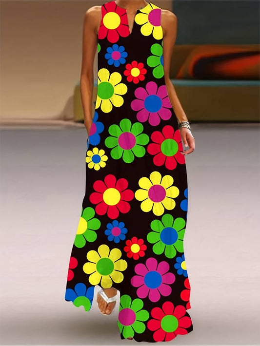 Grace - Blumenkleid mit V-Ausschnitt