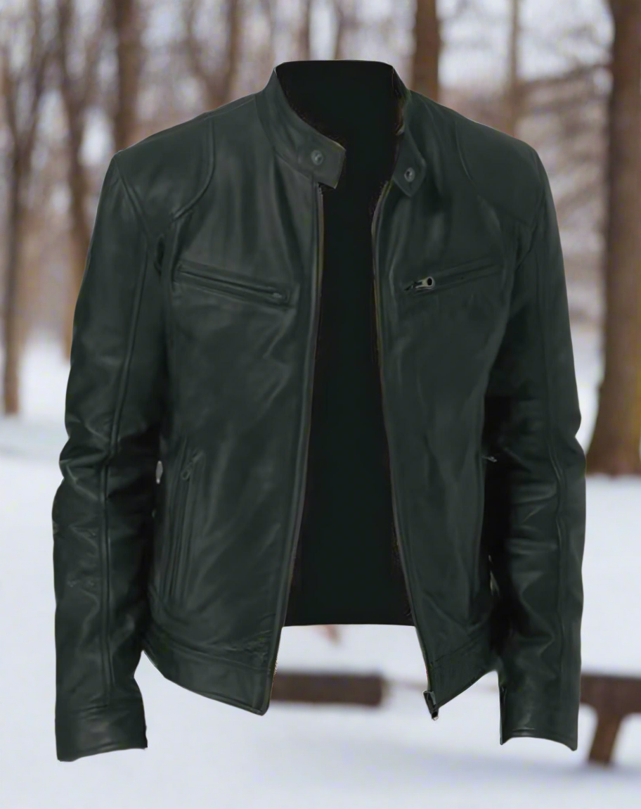Henrik – Veste en cuir raffinée pour hommes