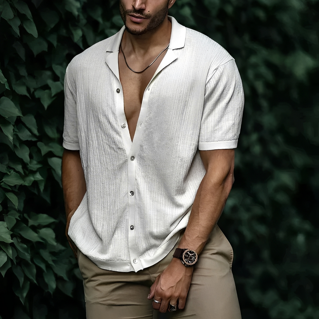 Amiran - Chemise d'été pour homme au style moderne