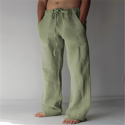 Arthur – Pantalon Baggy en Lin pour Homme