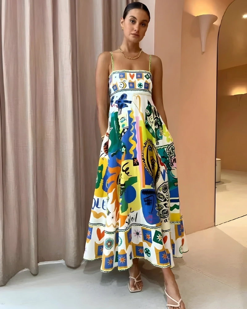 Chiara - Sommerkleid aus farbigem Leinen