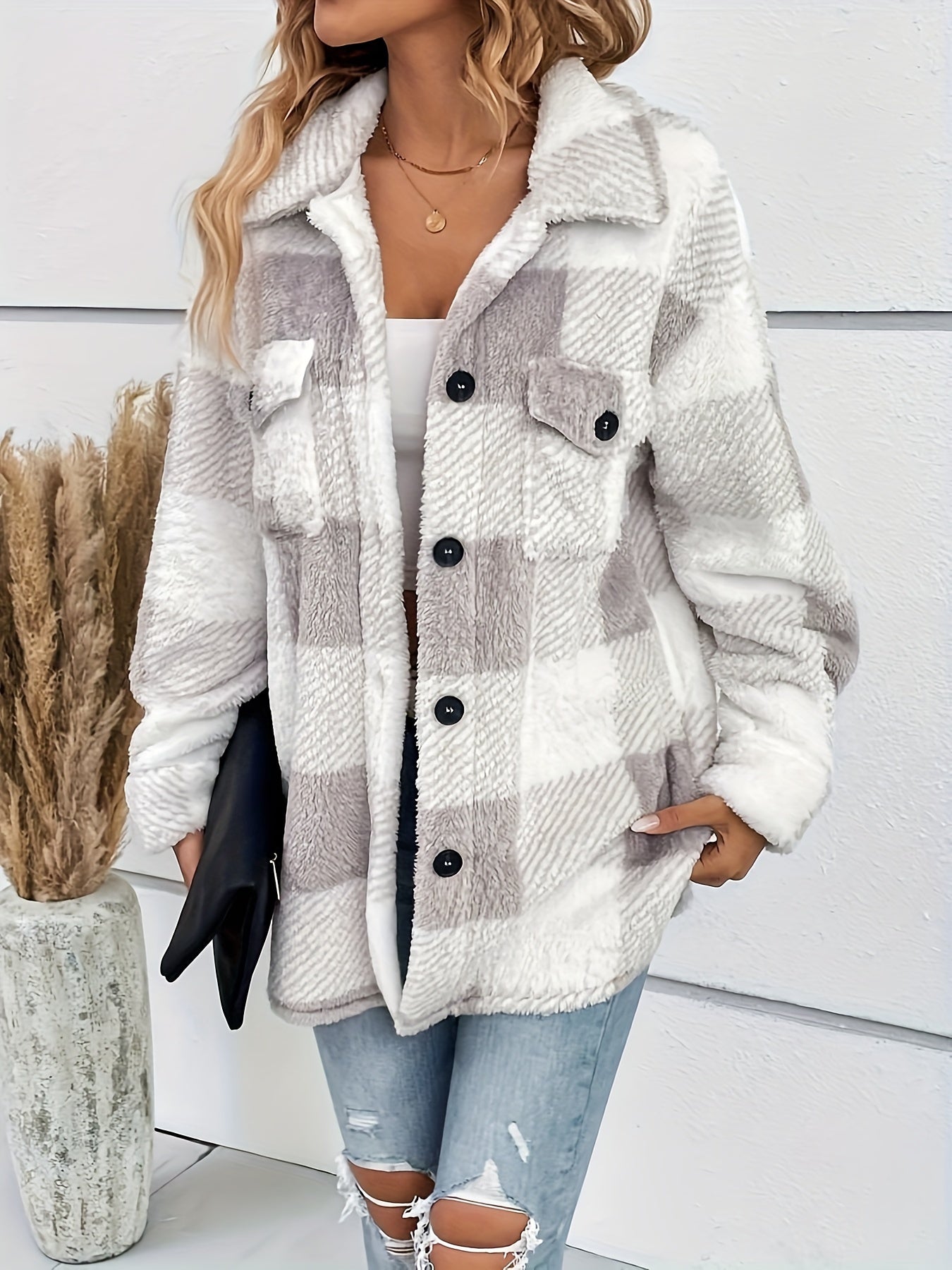 Alice – Veste en carreaux douillette