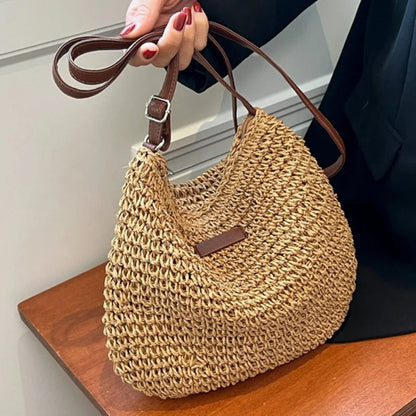 Camille – Elegant Braided Bag in Neutral Colors