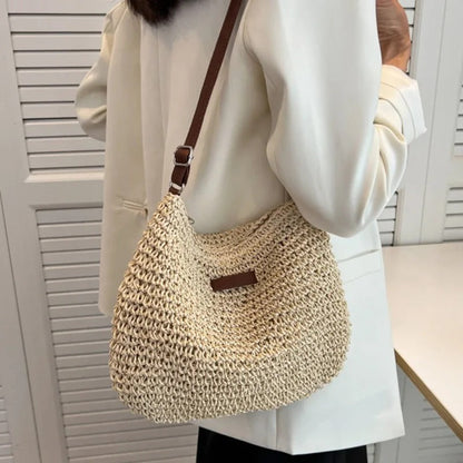 Camille – Elegant Braided Bag in Neutral Colors