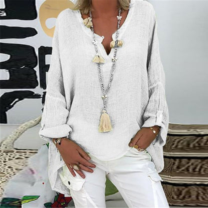 Mia – Blouse Élégante en Lin