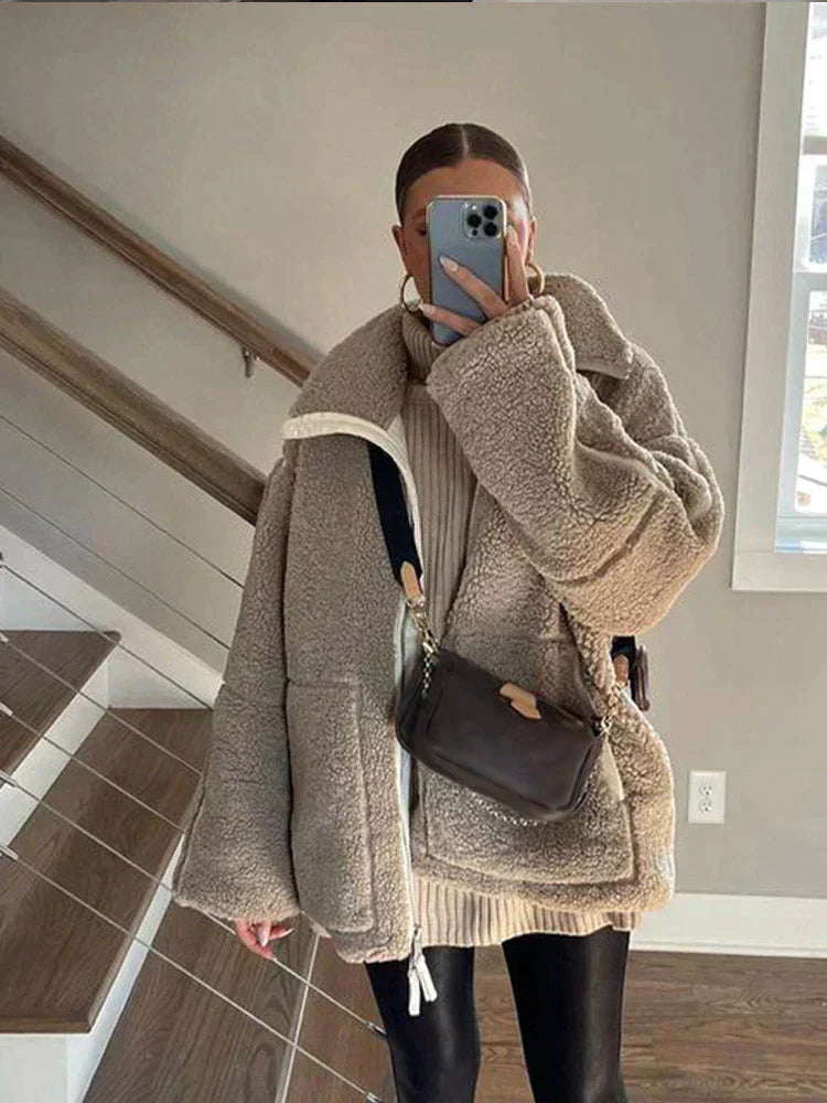 Daria – Manteau Teddy Oversize