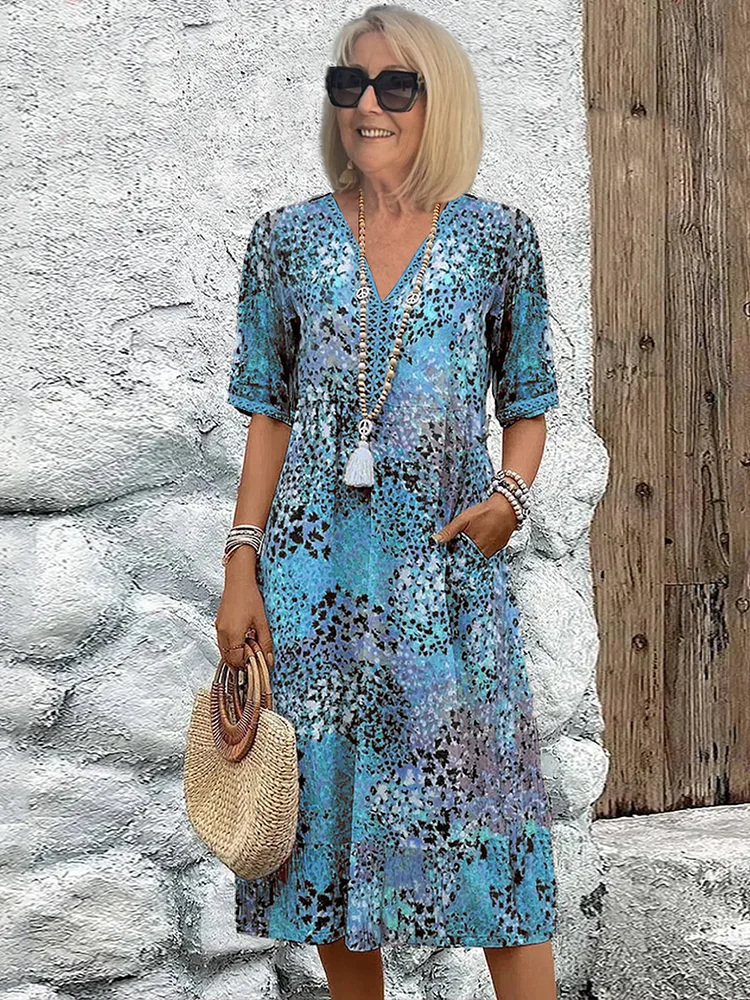 Harper – Élégante robe midi avec motif floral