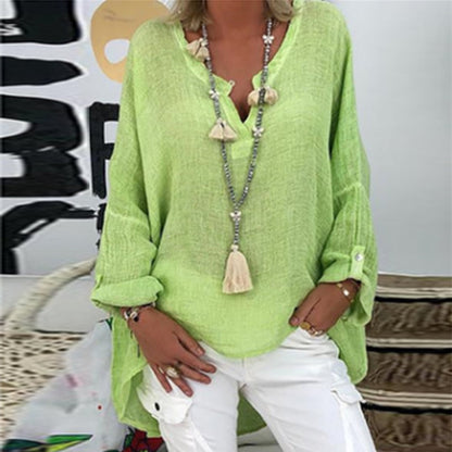 Mia – Blouse Élégante en Lin