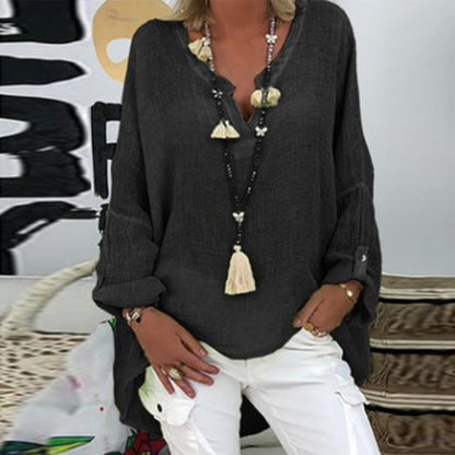 Mia – Blouse Élégante en Lin