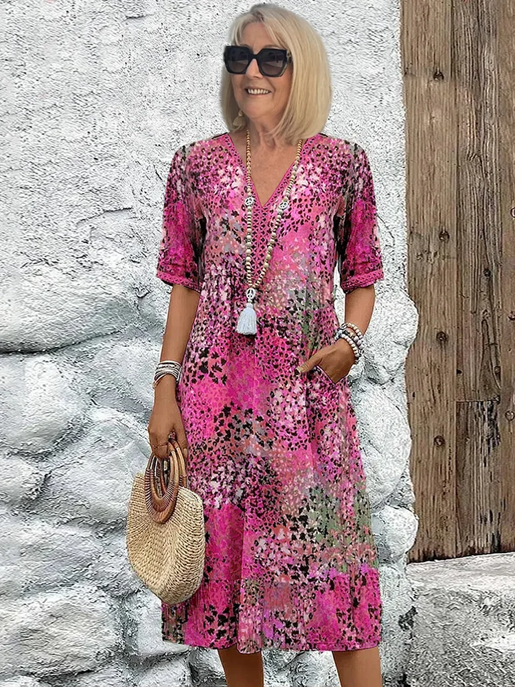 Harper – Élégante robe midi avec motif floral