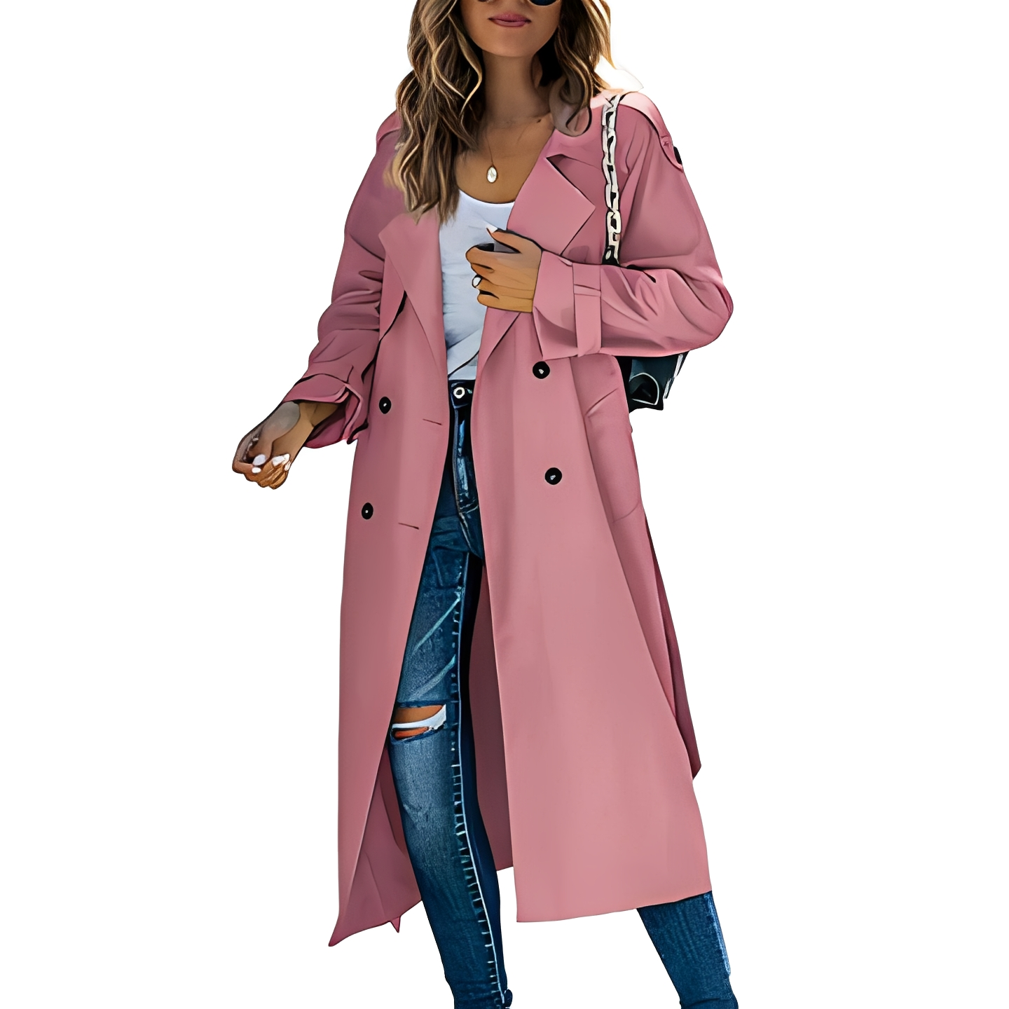 Karrie - Long and warm raincoat for women