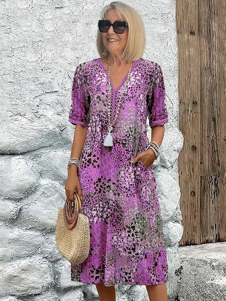 Harper – Élégante robe midi avec motif floral