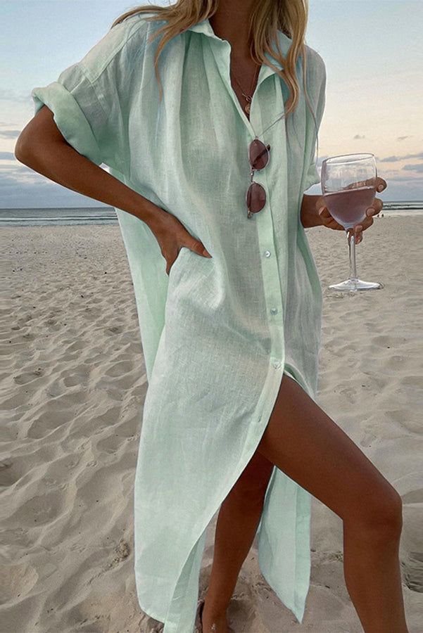 Gracey - Casual summer shirt dress beach style
