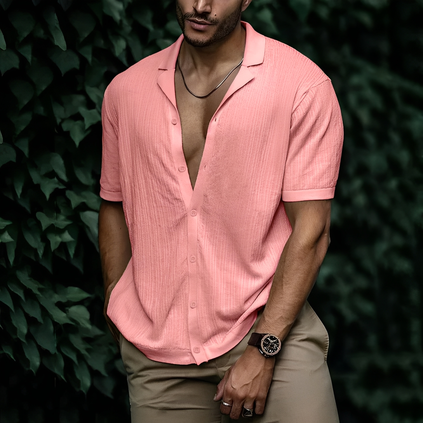 Amiran - Chemise d'été pour homme au style moderne