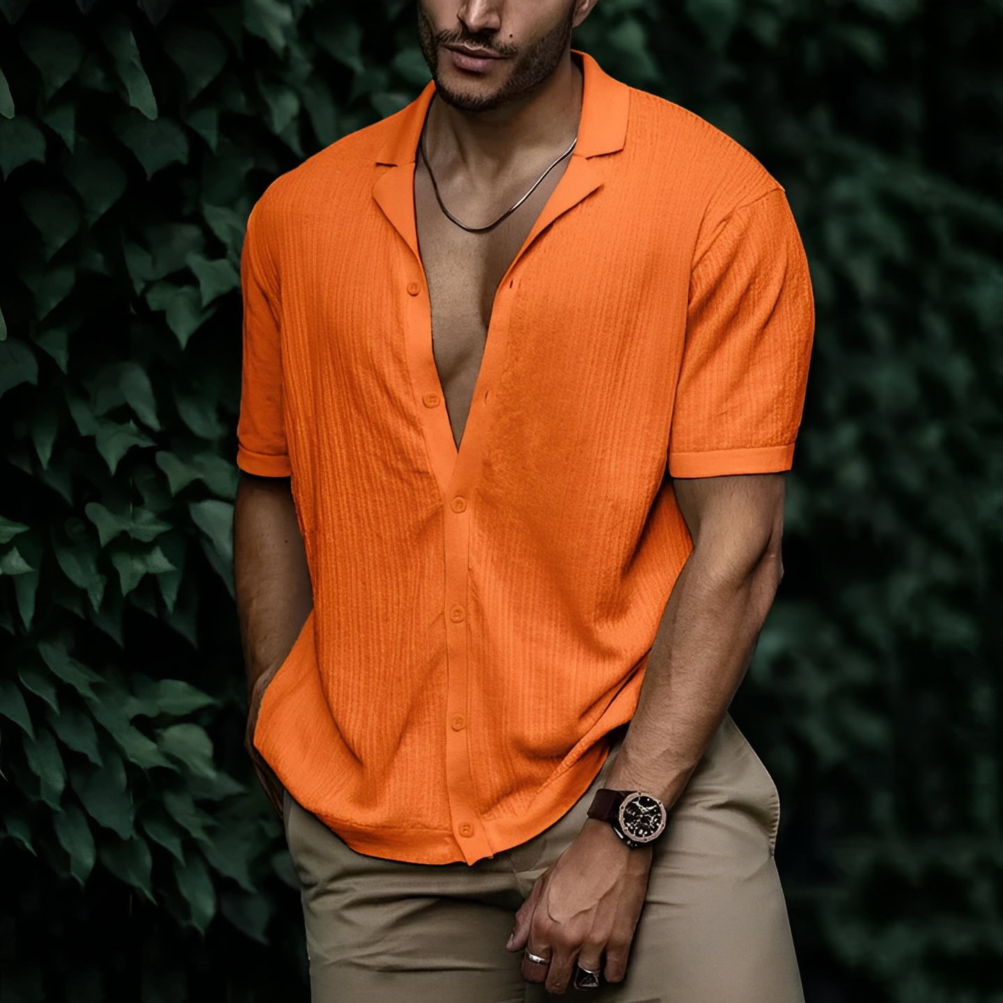 Amiran - Chemise d'été pour homme au style moderne