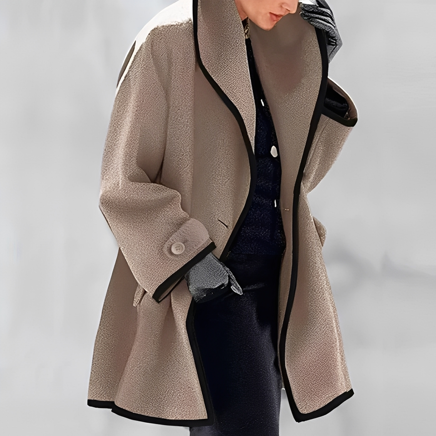 Jacky - Élégant manteau en laine pour femme