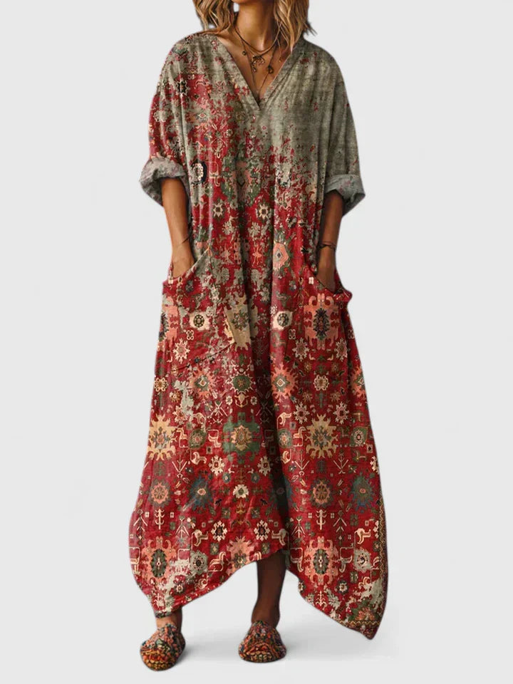 Althea – Embroidered Bohemian Dress with Light Fit