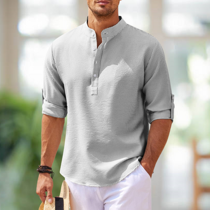 Cormac - Chemise en lin à longues manches pour hommes