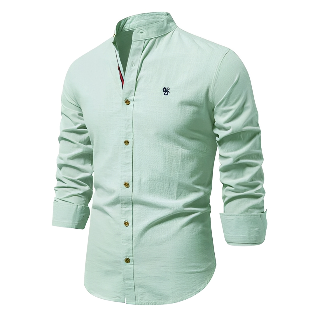 Koven - Chemise classique à manches longues pour homme