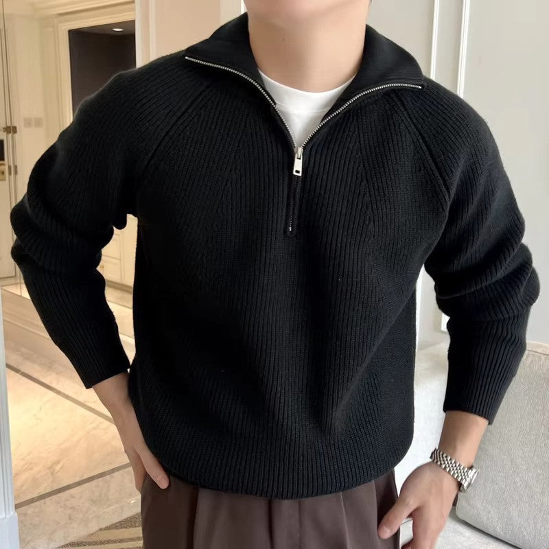 Lino – Pull en Coton à Quart de Zip