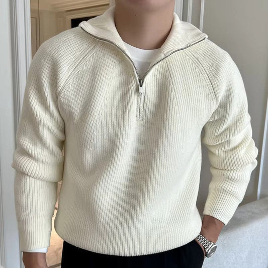 Lino – Pull en Coton à Quart de Zip