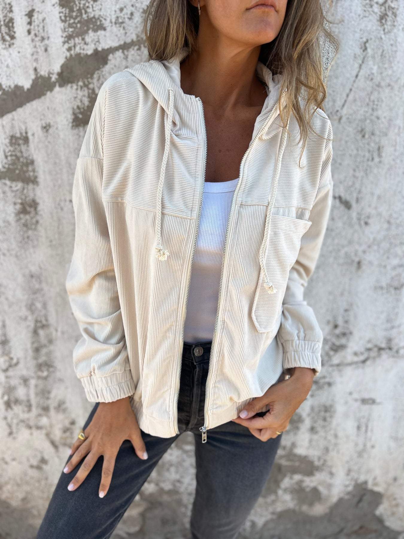 Ariellee – Veste Casual avec Capuche et Fermeture Éclair