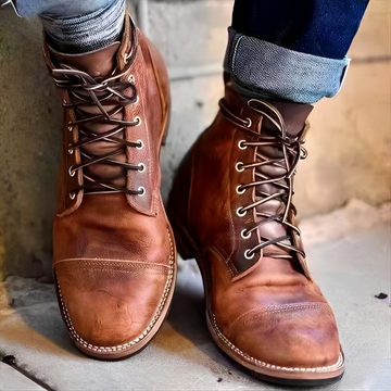 Hanzo - Bottines classiques à lacets pour homme