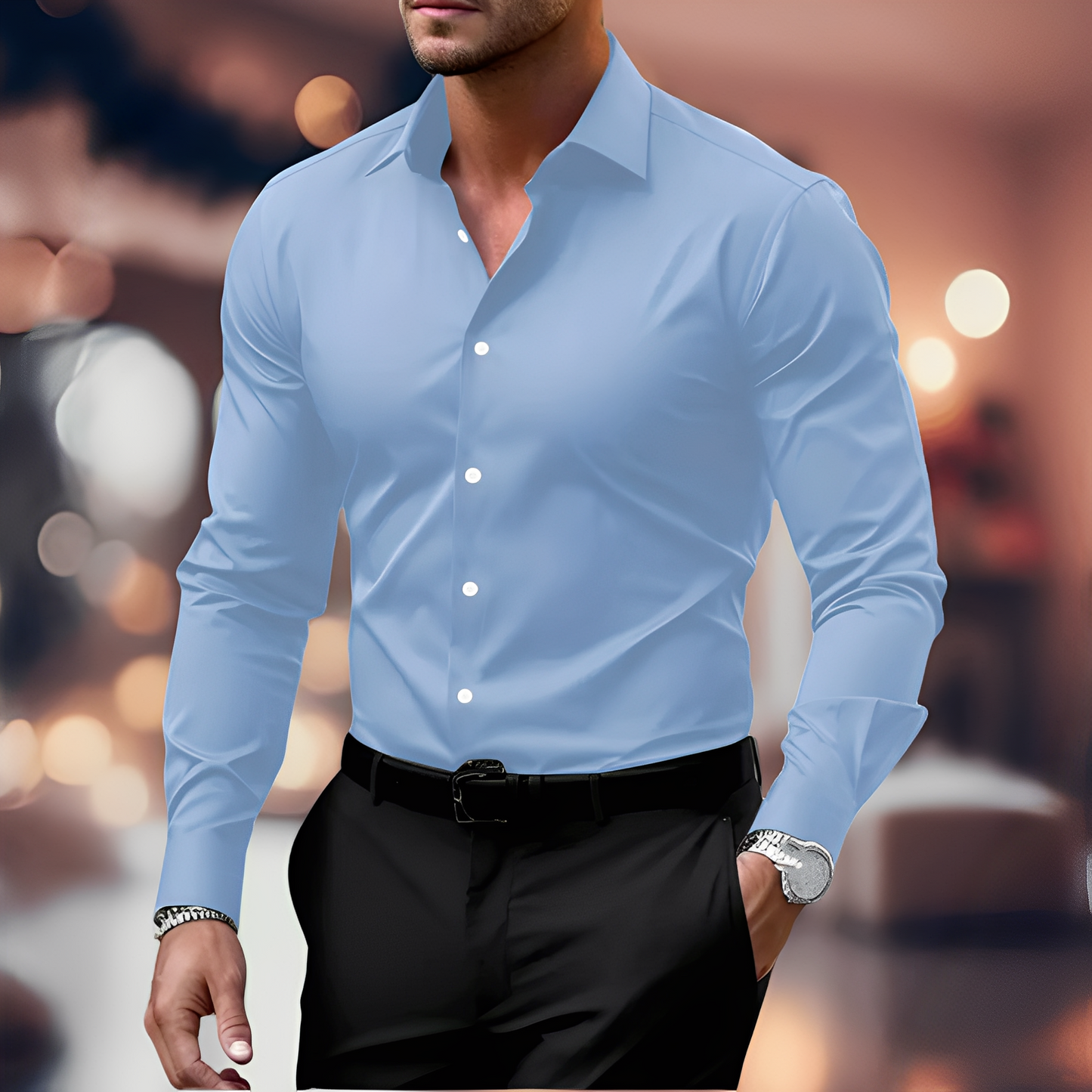 Olivier - Chemise Respirante en Coton pour Homme