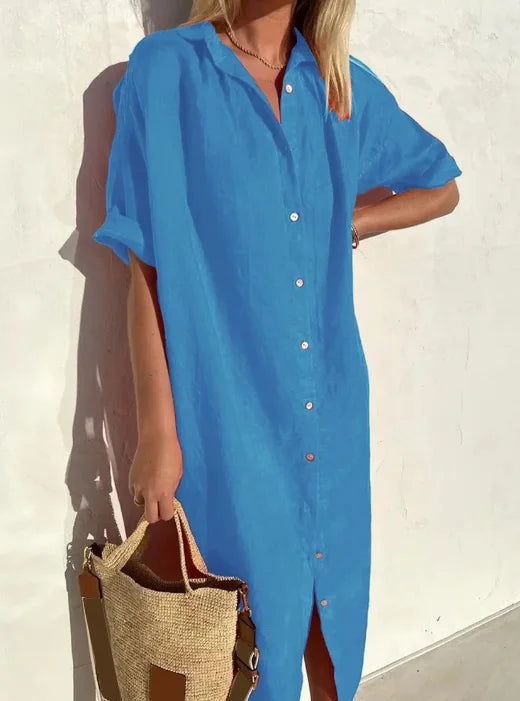 Maloi - Easy Linen Shirt Dress