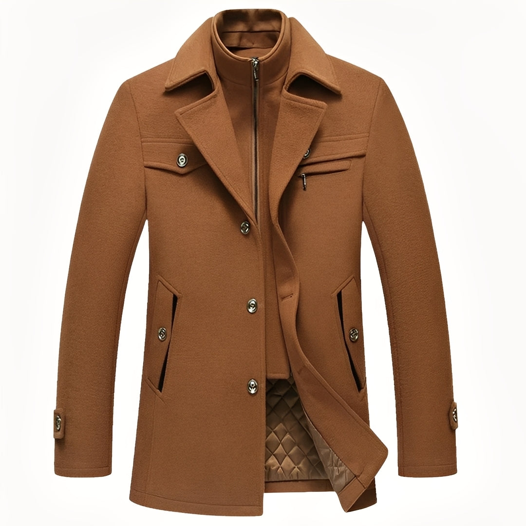 Jordan - Manteau chic et cintré en laine pour hommes