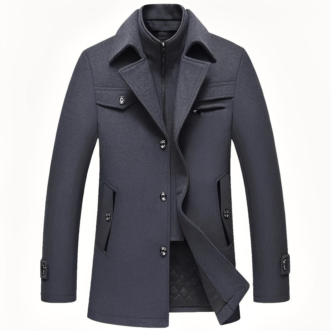 Jordan - Manteau chic et cintré en laine pour hommes