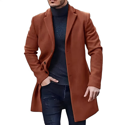 Denis - Elegante halb lange Jacke aus Tweed für Herren