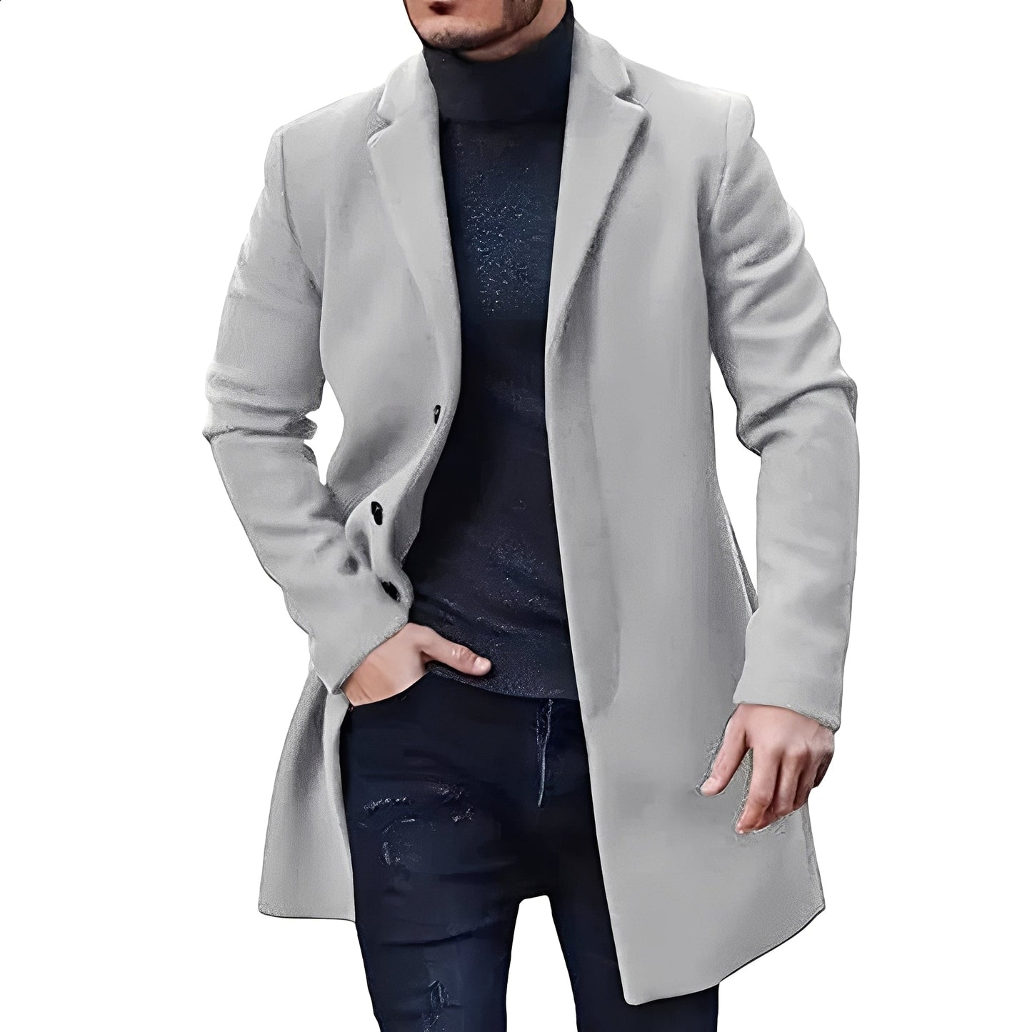 Denis - Elegante halb lange Jacke aus Tweed für Herren
