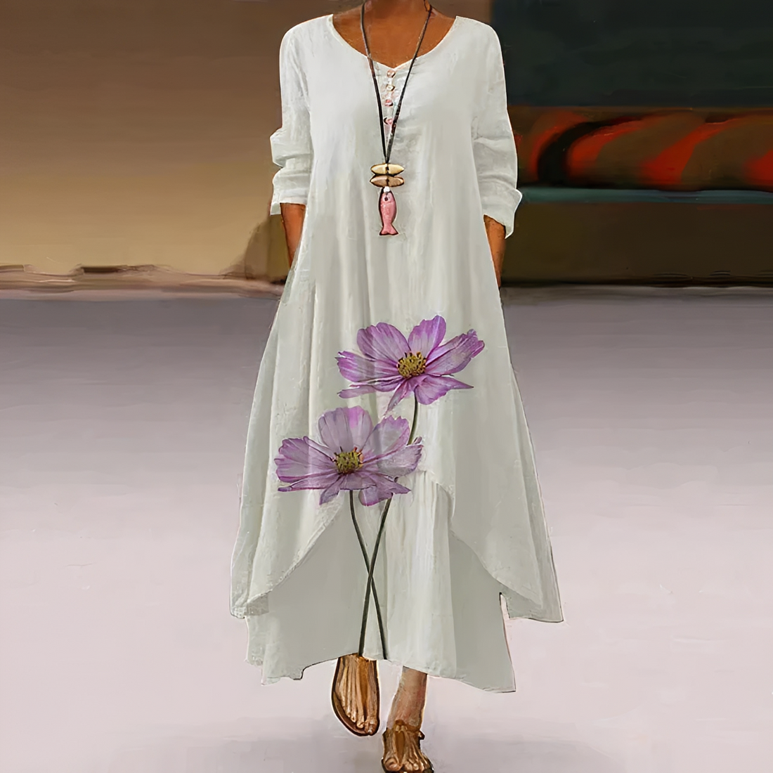Kalin - Robe élégante avec ourlet irrégulier pour femmes