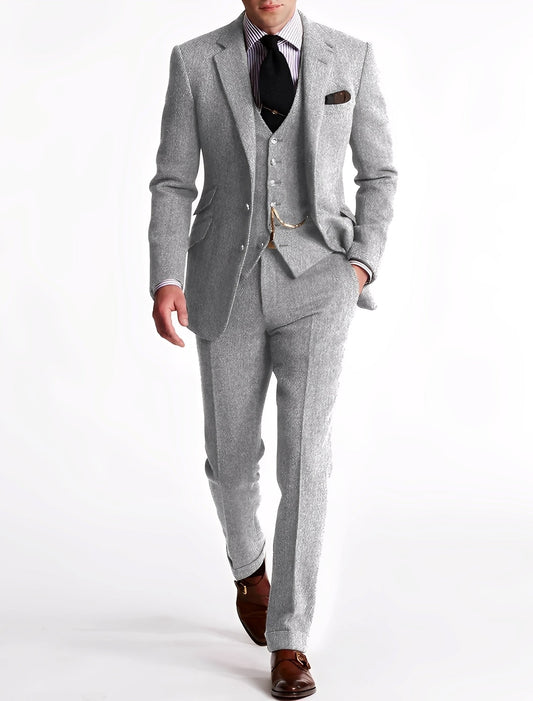 Desmond - Ensemble élégant trois pièces en tweed pour hommes