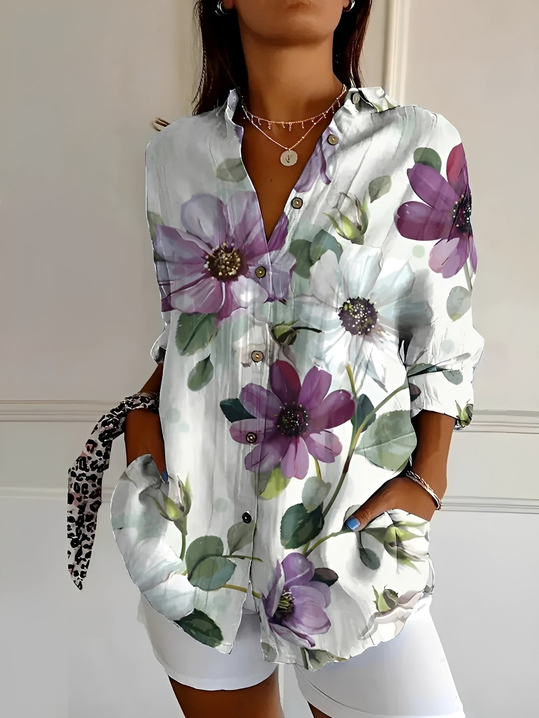 Chantelle - Blouse élégante à boutons pour femmes