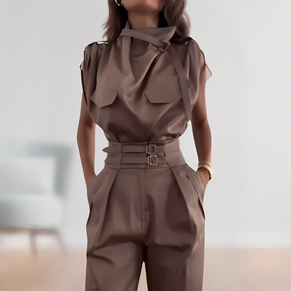 Leona – Jumpsuit chic sans manches