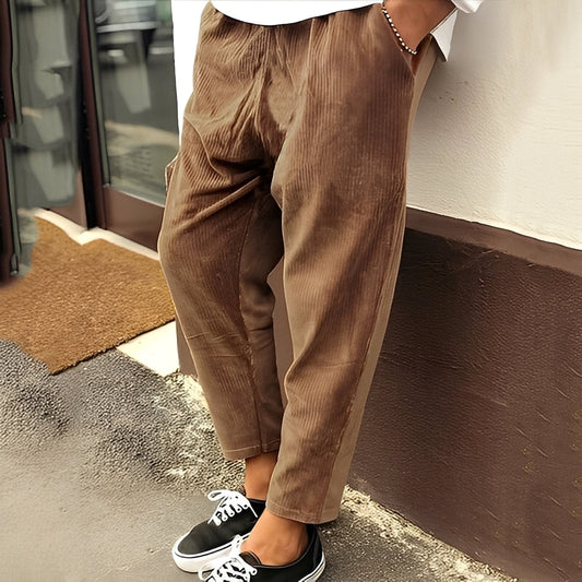 Marvin - Pantalon large et confortable en velours pour hommes