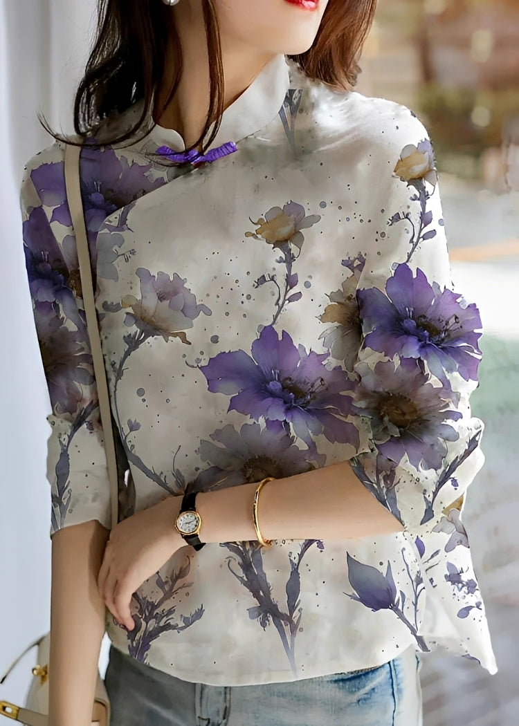 Margaret - Blouse à fleurs élégante pour femmes