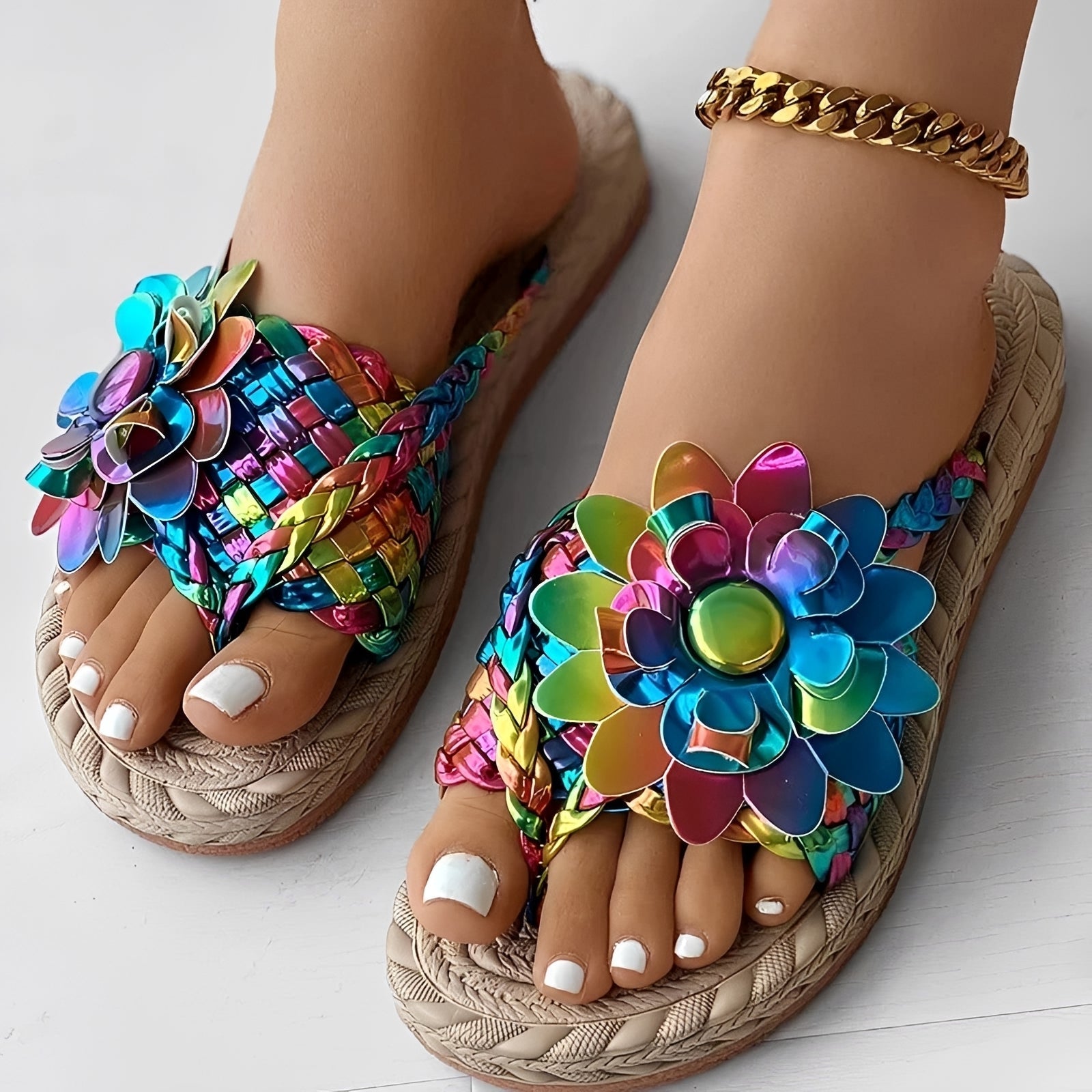Saira - Tongs Relax Avec Motif Texturé